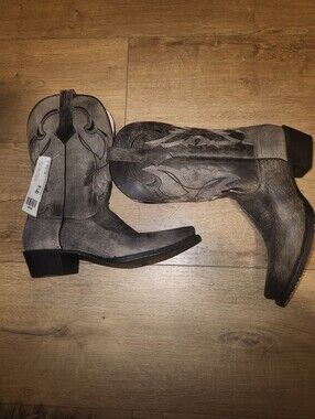 NEW SZ 9.5 FERRINI WOMEN'S ROUGHRIDER WESTERN LEATHER COWGIRL BOOTS SNIP TOE